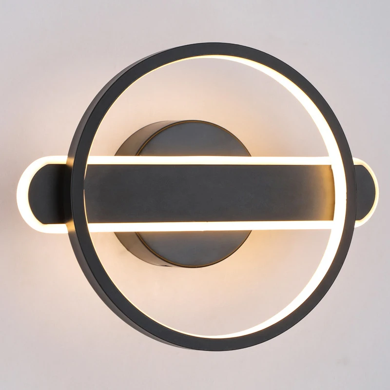 

Modern LED Wall Lamp Living Room Bedroom Bedside Sconce Black Aisle Corridor Foyer Wall Light Home Decoration Indoor Lighting