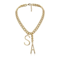 trendy sa letter pendant necklace alloy necklace choker necklace for women accessories fashion jewellery