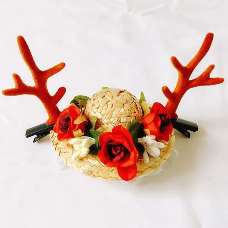 

Кота собаки любимчика соломенная шляпа щенок сомбреро шляпа Регулируемая пряжка Шапки для малых и средних собак домашних животных украшен...