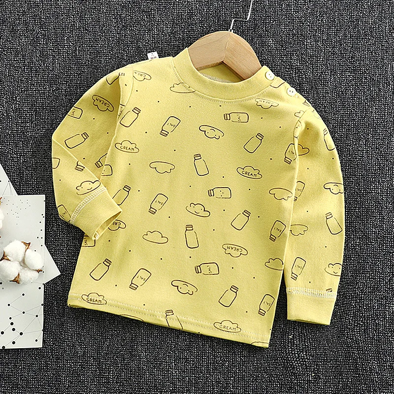 Boys Girls Cartoon Long Sleeve T Shirts Summer Baby Boys Cotton Clothes T Shirts Children Printed Tops Tees Kids Clothing 18M-5T - Цвет: 23
