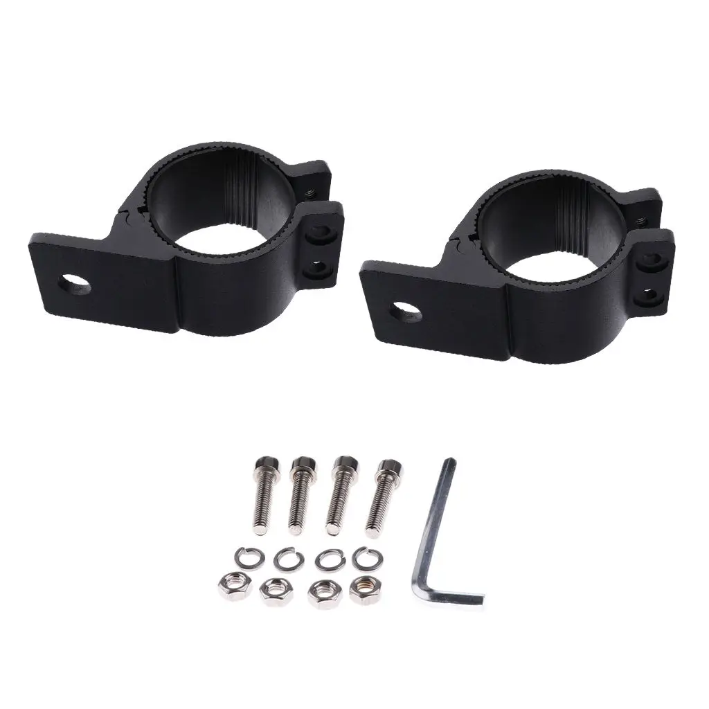 

1 Pair 1.9~2.1 Inch Bull Bar Bumper Light Lamp Mount Holder Clamp Rust Proof