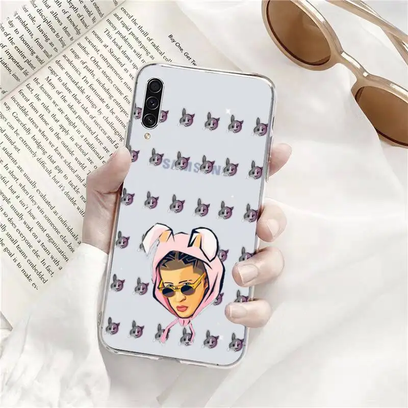 

Yo Perreo Sola Bad Bunny Phone Case Transparent Clear For Samsung Galaxy A71 A21s S8 S9 S10 plus note 20 ultra