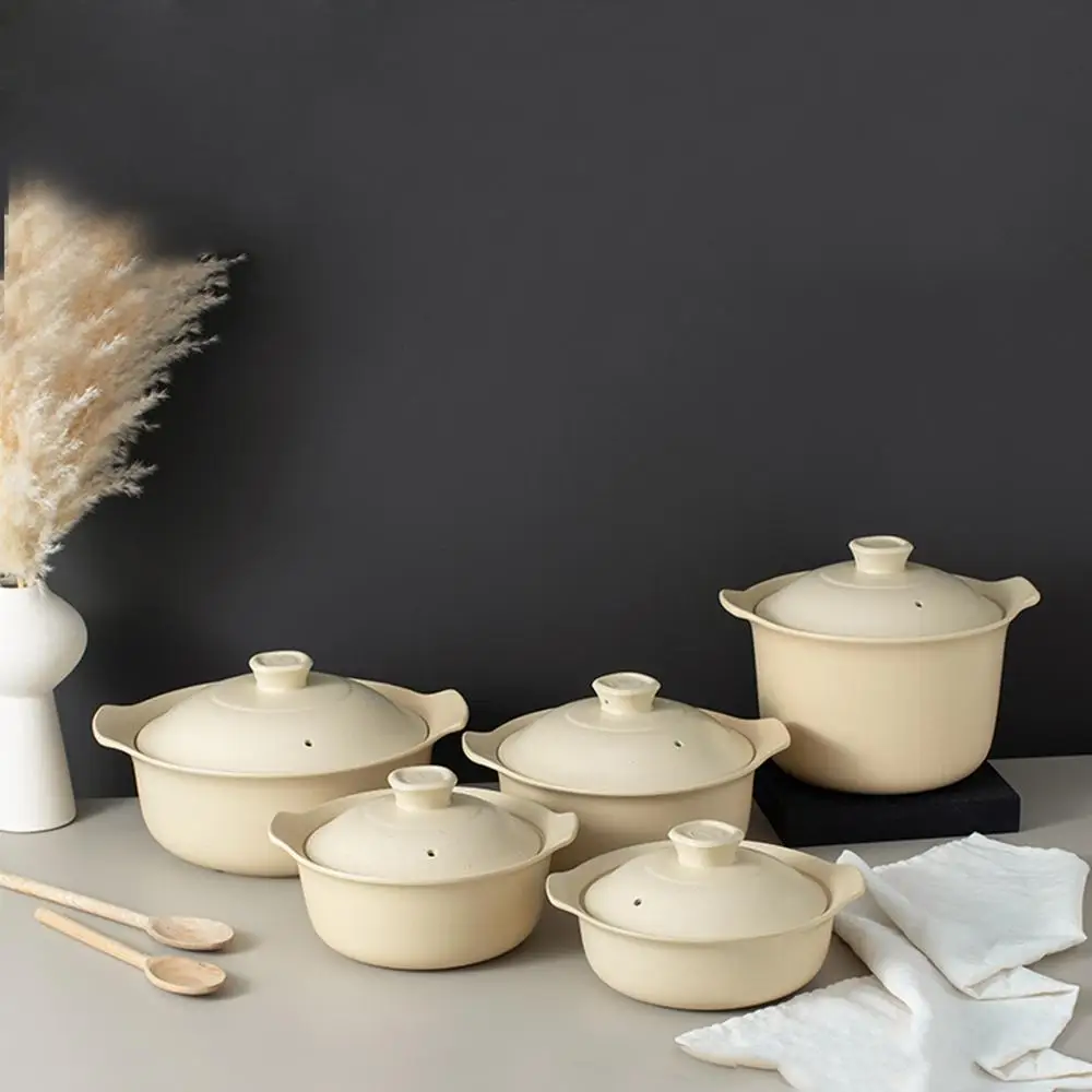 Керамическая суповая кастрюля термостойкая натуральные здоровые кухонные