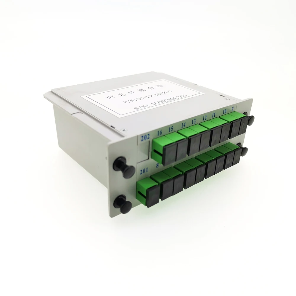 APC/SC PLC 1X16 Сплиттер Волоконно-оптический ящик FTTH сплиттер коробка с SC1X16 плоский