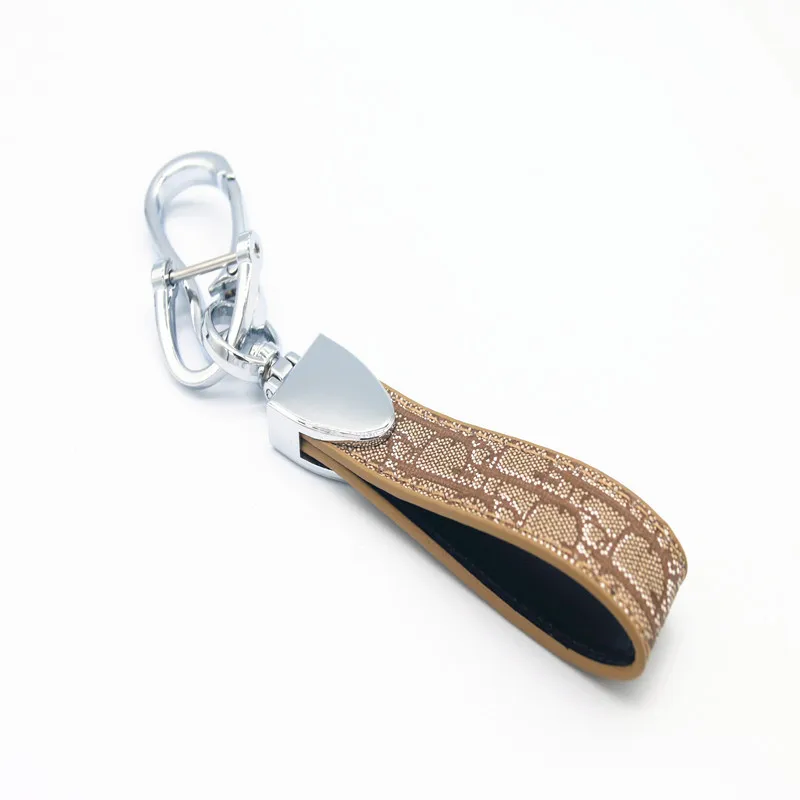 

Vintage PU Pattern Leather Keychain For Women Men Lanyard Keychains Car Key Ring Fashion Key Accessory Keyrings Gifts