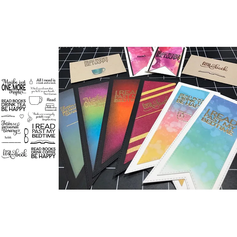

GET LOST IN A BOOK READ BOOKS BE HAPPY Words Transparent Clear Stamps For DIY Scrapbooking Paper Cards Crafts New 2020