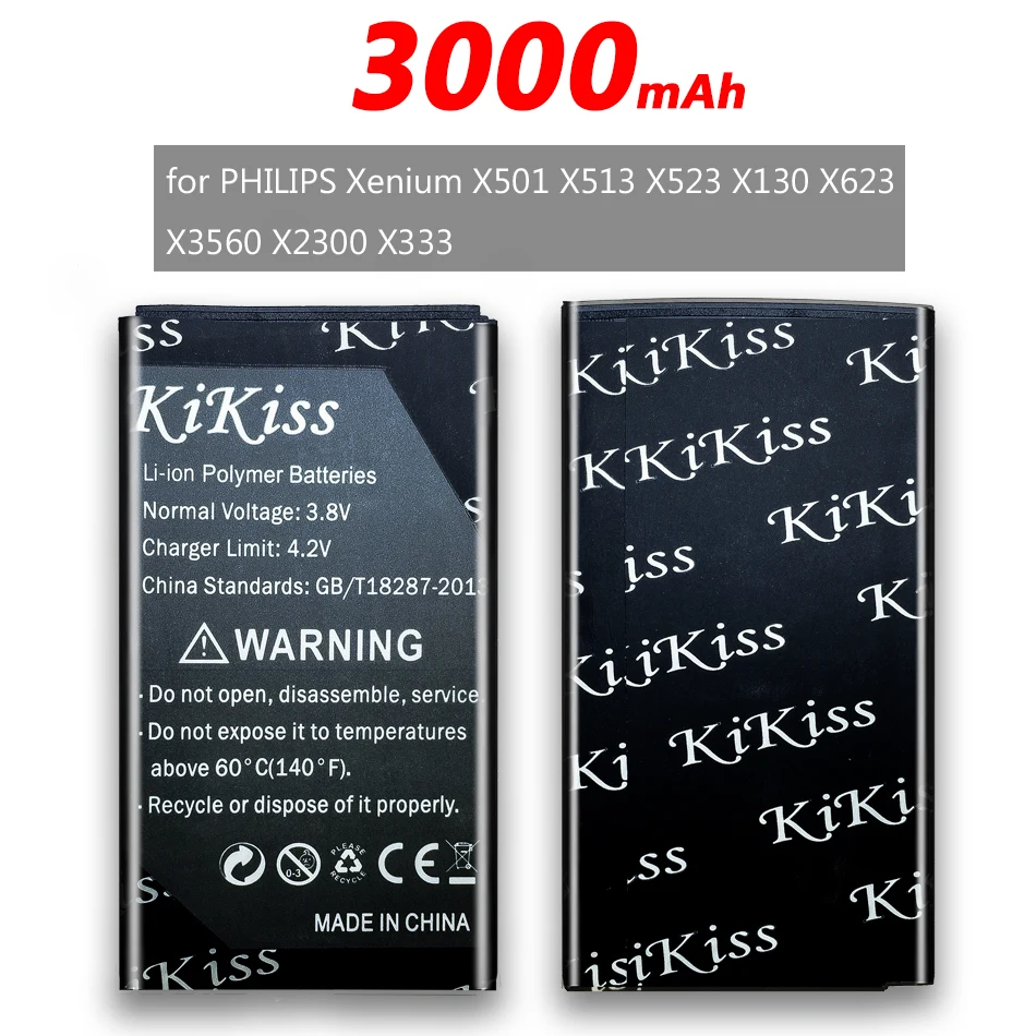 Аккумулятор 3000 мАч для PHILIPS X130/X523/X513/X501/X623/X3560/X2300/X333 аккумулятор AB2000AWMC + номер
