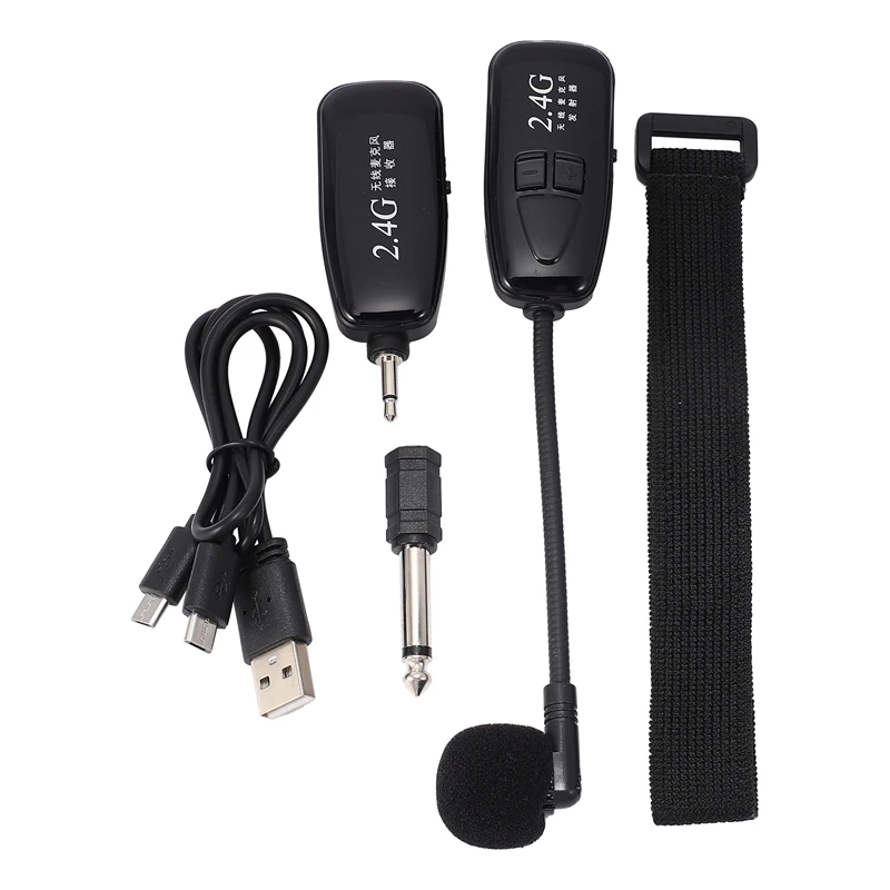 Беспроводной петличный микрофон с зажимом для галстука 2 4 ГГц | Электроника