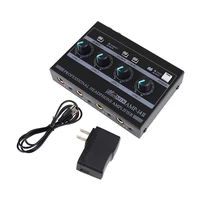 low distortion headphone amplifier studio audio powerful 6 35mm 3 5mm 4 channels splitter ultra compact stage stereo mixer