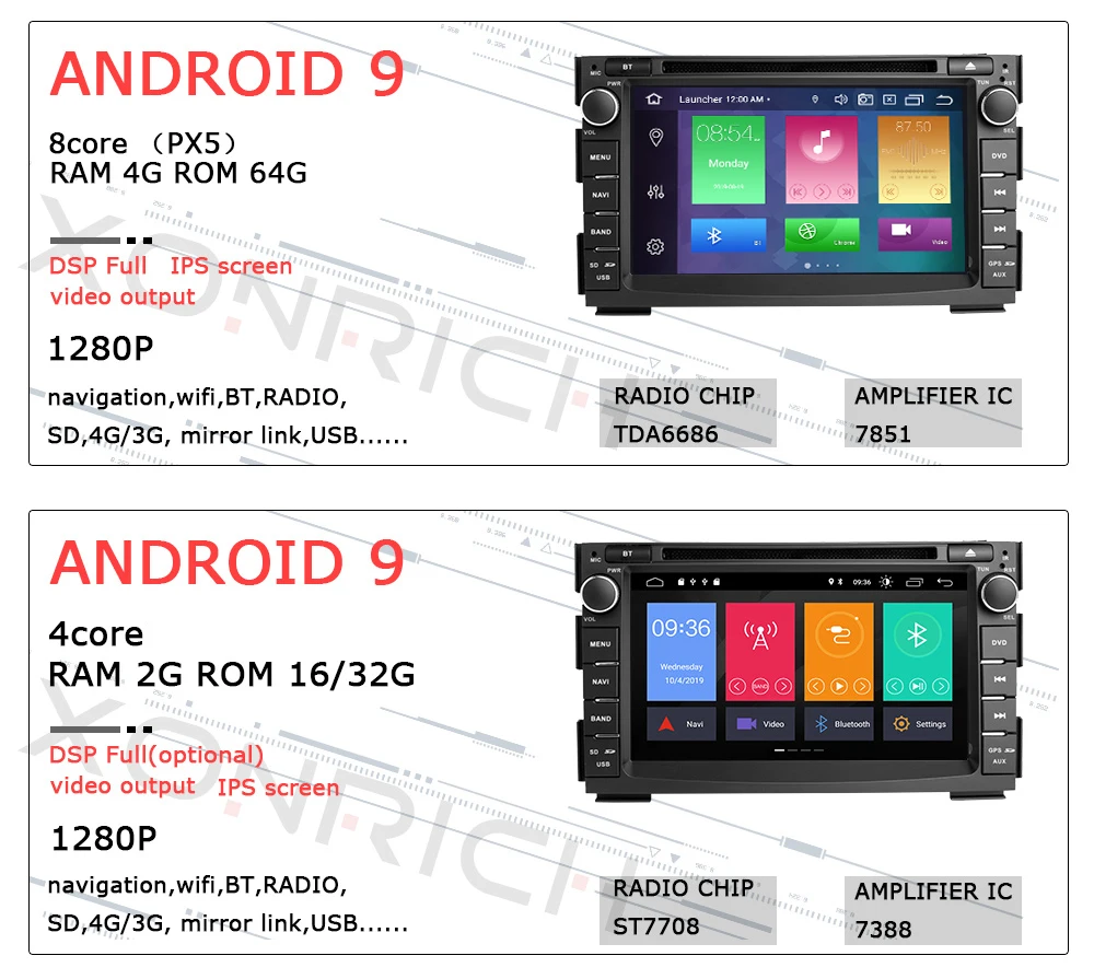 Ips DSP 4G 64 Гб 2 Din Android 9,0 Автомобильный GPS DVD для KIA Ceed 2009 2010 2011 2012 Мультимедиа авто радио навигация головное устройство стерео