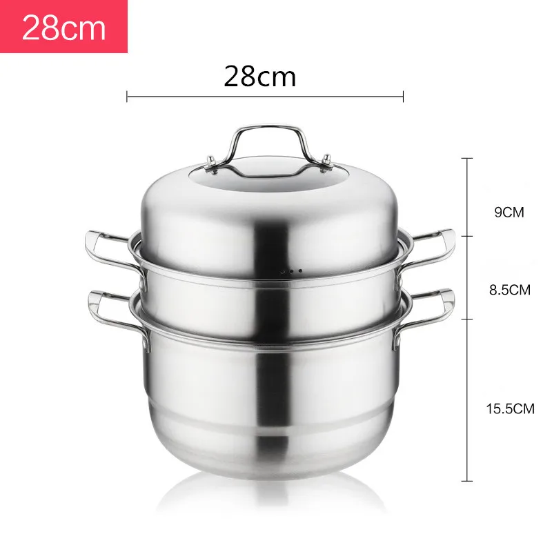 1 шт. из нержавеющей стали многослойный толстый паровой горшок для супа