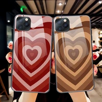 luxury lovely heart tempered glass case for iphone 11 12 13 pro max mini xr x xs 7 8 6 6s plus se 2020 shockproof phone cover
