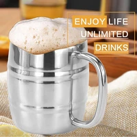 230300450ml double layer portable stainless steel coffee beer mug drinking cup