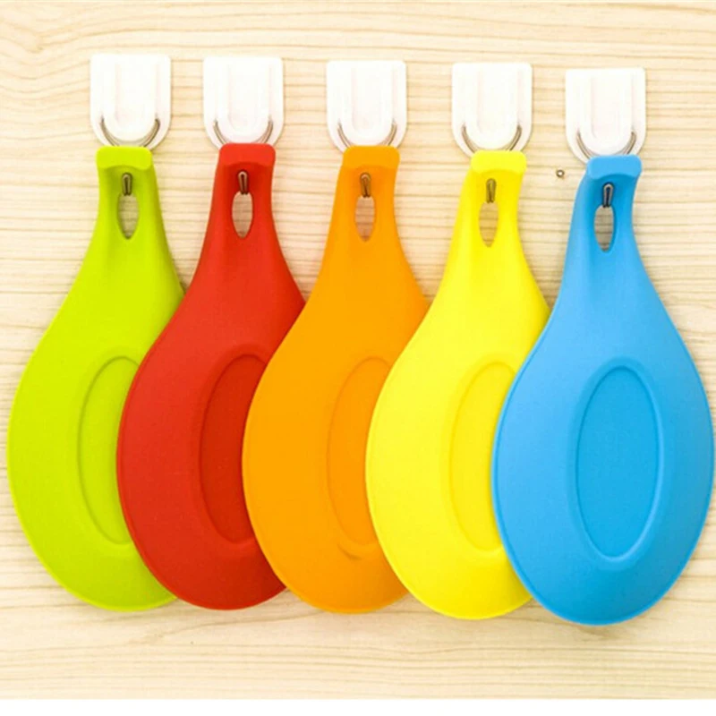 1pcs non slip insulation pad spoon shelves silicone holder cookware tray high temperature resistant collapsible storage plate free global shipping
