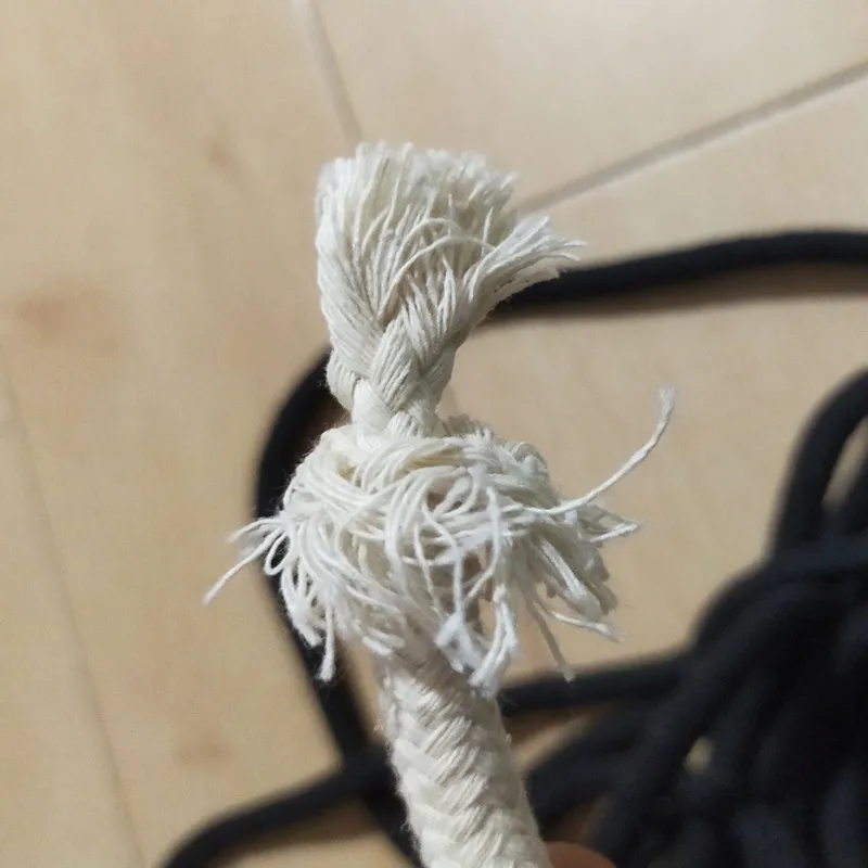 1 см х 100 толстый черный натуральный белый Хлопковый сердечник плетеная веревка