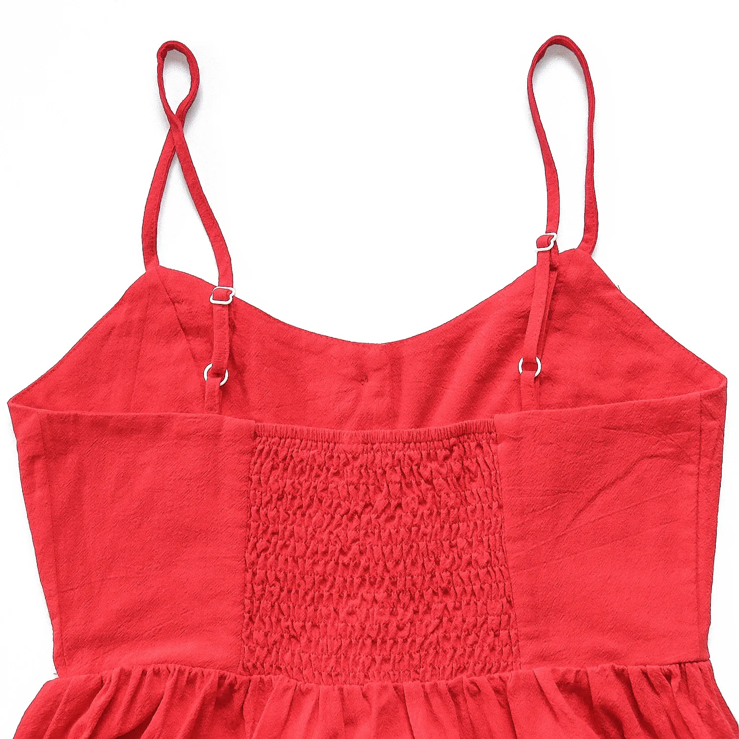 

Women Sling Dress Sexy Solid Pocket Single Breasted Dress Sling Adjustment Backless Summer Beach Dress Plus Size Loose Bohemian