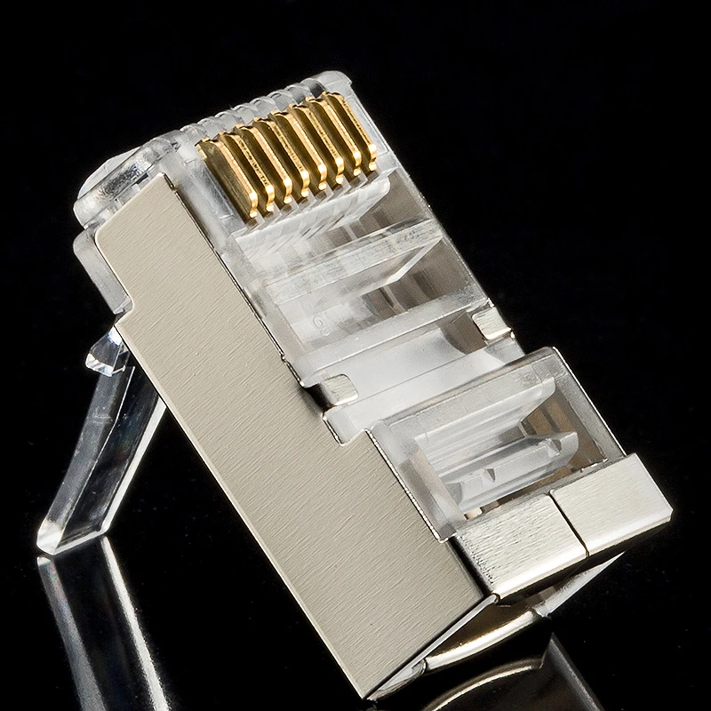 Гигабитная Сеть RJ45 8P8C Cat6 Модульные вилки Ethernet-кабель штекер разъем 1 мм