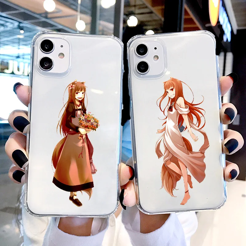 

Anime Spice and Wolf Phone Case Cover for iPhone XR X XS MAX 7 8 plus SE 2020 12 13 mini 11 Pro Max Soft Clear Transparent Funda