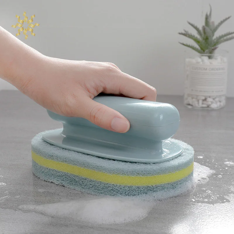 

1pc Powerful Bathtub Brush Handle Bathroom Tile Brush Kitchen Decontamination Cleaning Brush Pot Brush Cleaning Tool Hot