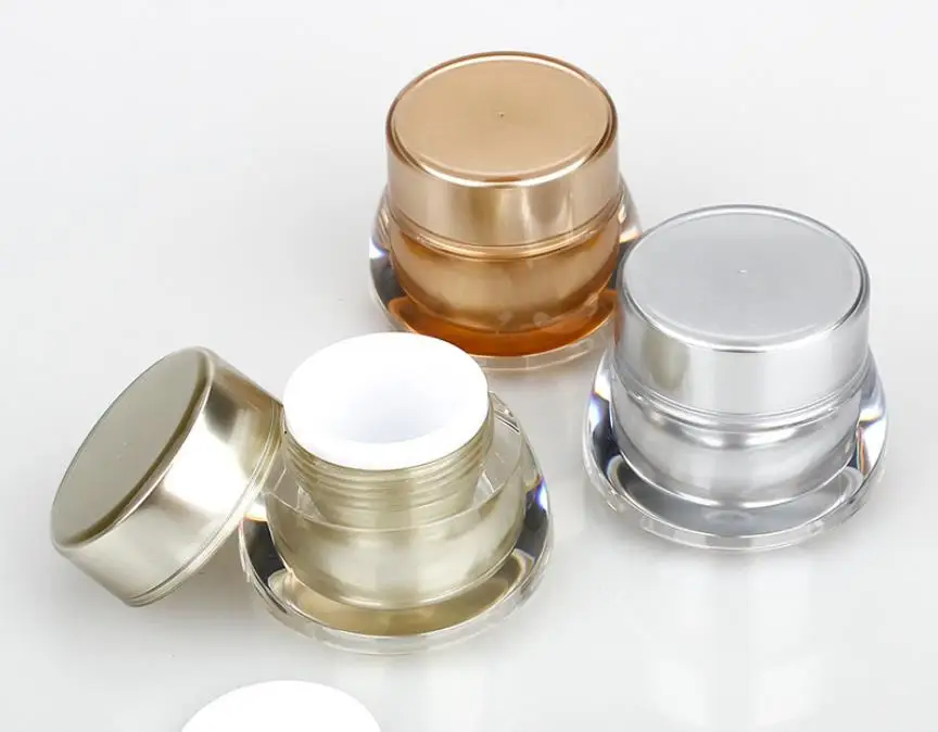 

Acrylic Plastic Jars 7ml Small Empty Face Cream Lip Balm Mini Sample Container Eye Cream Jars SN1028