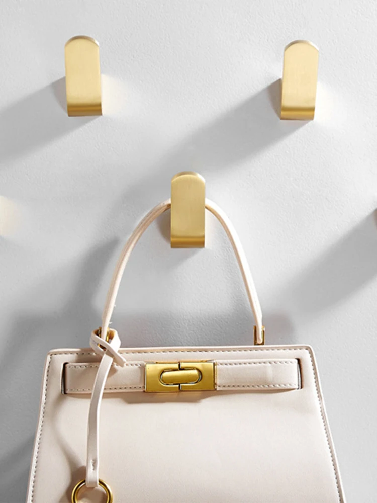 

Hook Brass Clothes Hanging On The Wall Multi-Color Bath Towel Clothes Living Room Decoration Single Bathroom Broom Holder