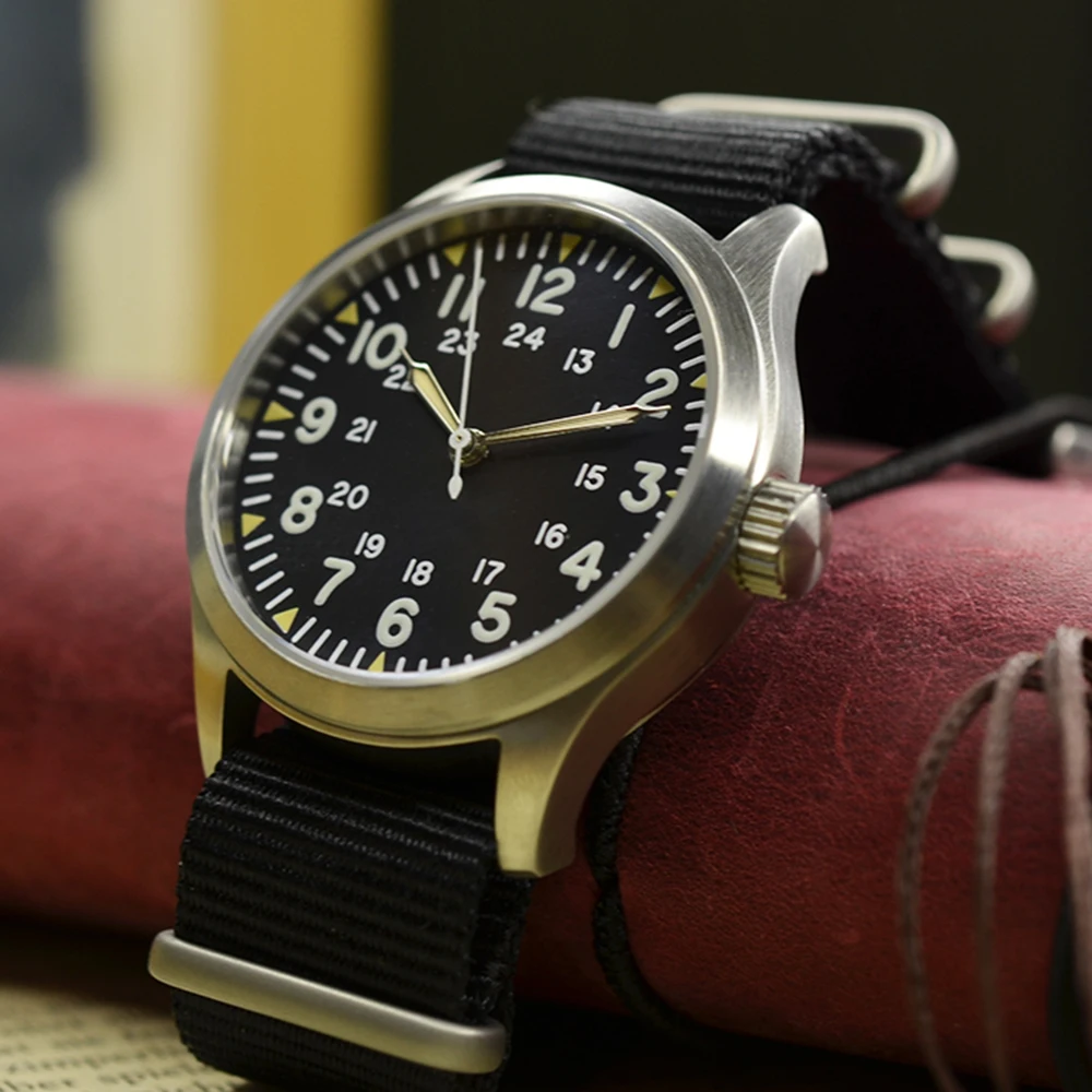 

Retro Pilot Watch Men's Mechanical Watch Military Sports Automatic Watch Air Force 39mm Top Luxury Brand Wristwatch Custom Logo