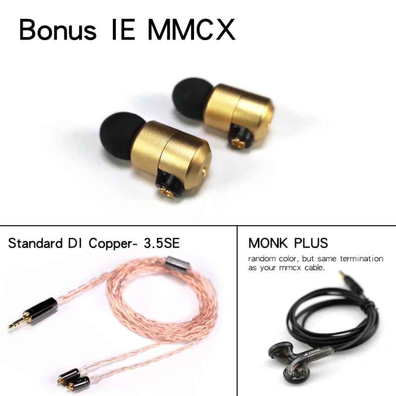 MMCX-3.5SE Venture Electronics VE Bonus IE наушники в ухо BIE HIFI - Цвет: MMCX-3.5SE