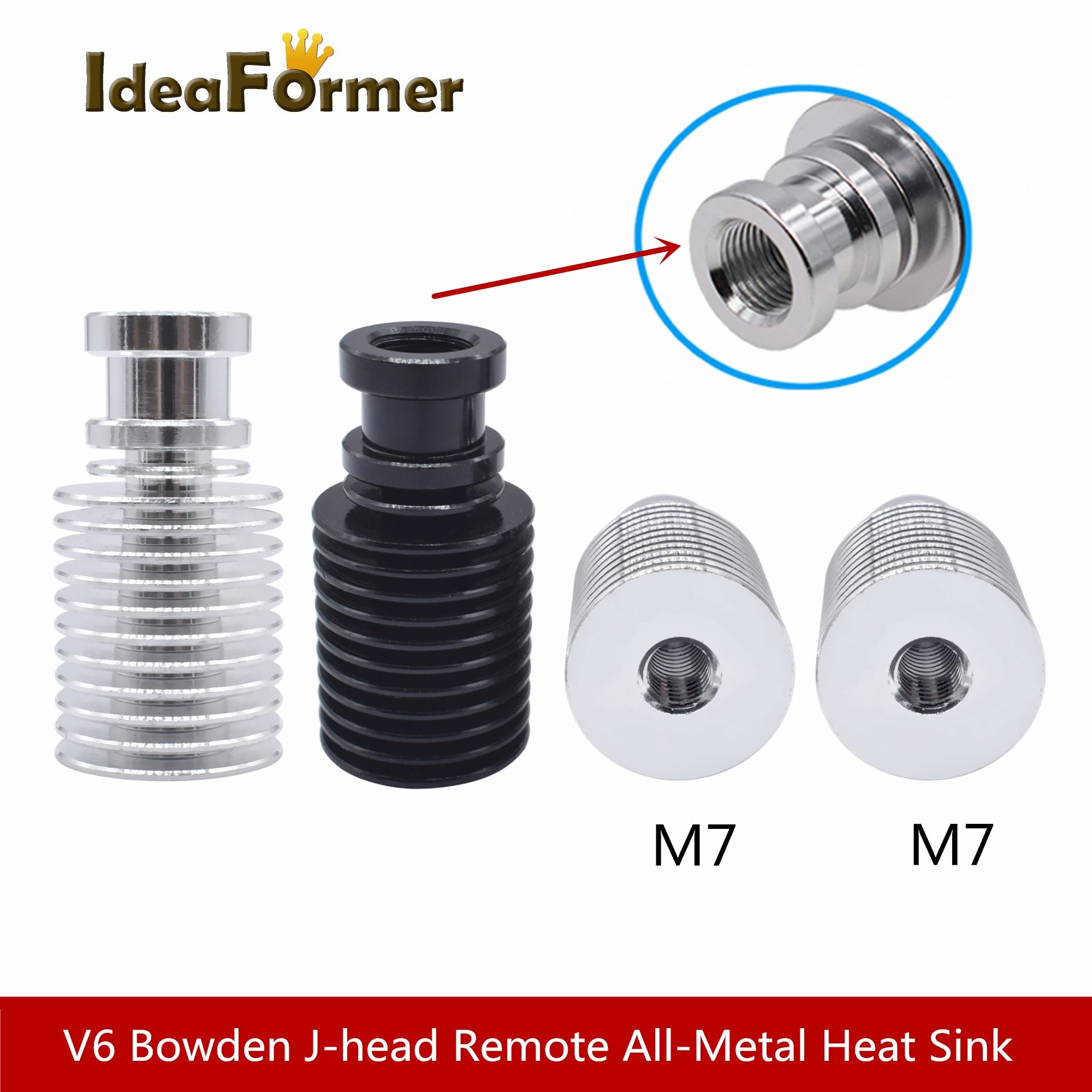

2 шт. V6 Bowden удаленный J-head радиатор большое расстояние цельнометаллический радиатор для 3D принтера экструдер 1,75 3,0 мм нити J-head части