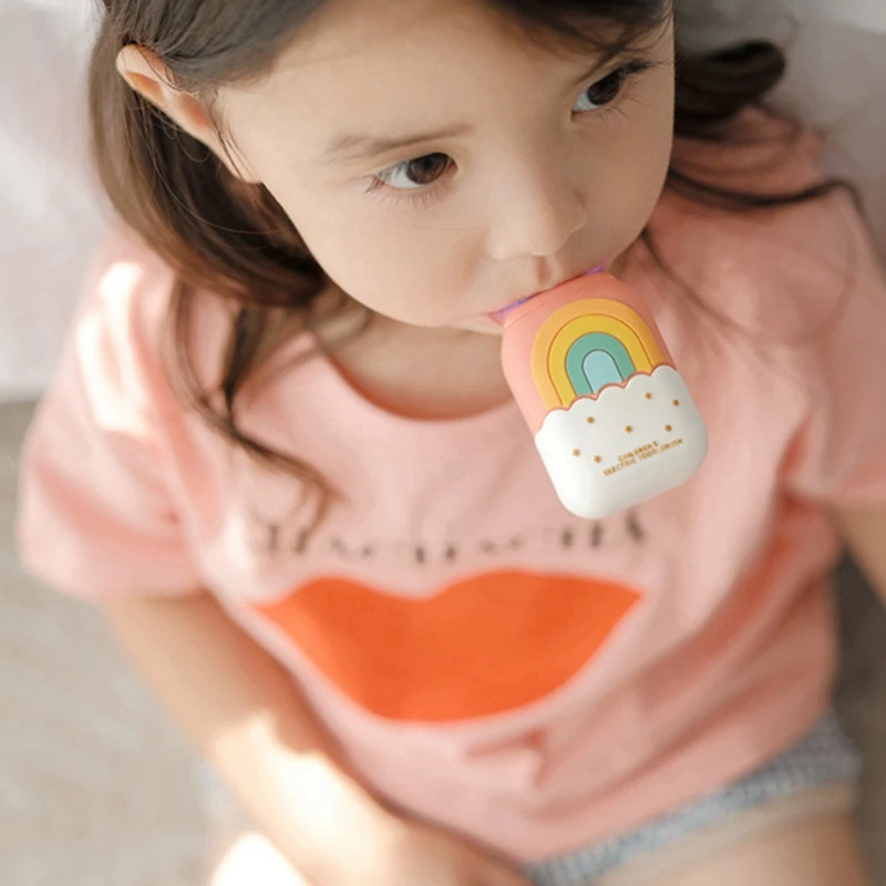 

2 Set Smart U Shaped Kid Electric Toothbrush Automatic Children Electric Brush Toothbrush, Rainbow & Ice Cream