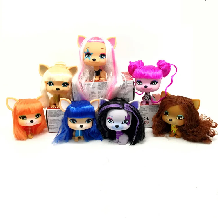 

1Pcs Lovely Pet Toys for Girls VIP Dog PVC Model Gift Toy for Baby Dolls Changing Children's Toys Pendant Collection Decoration
