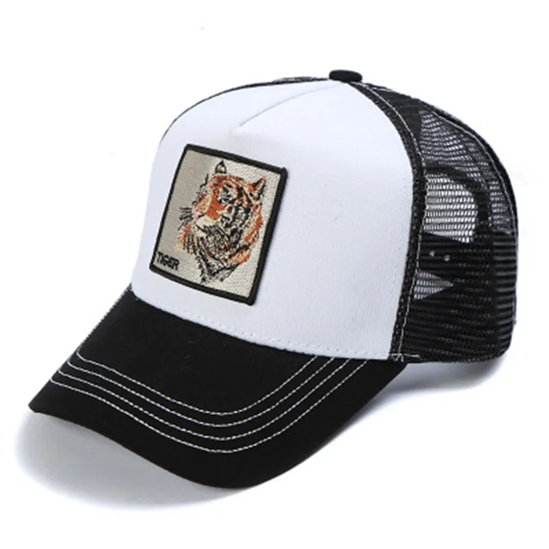 LDSLYJR тигр животное вышивка хлопок Кепка бейсбольная кепка сетка дышащая