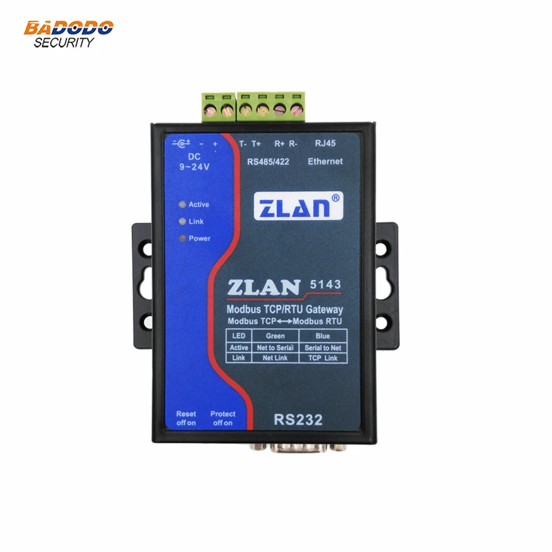 ZLAN5143 RS232 RS485 RS422 к Ethernet RJ45 преобразователь Modbus RTU TCP шлюз коэффициент бод многохост