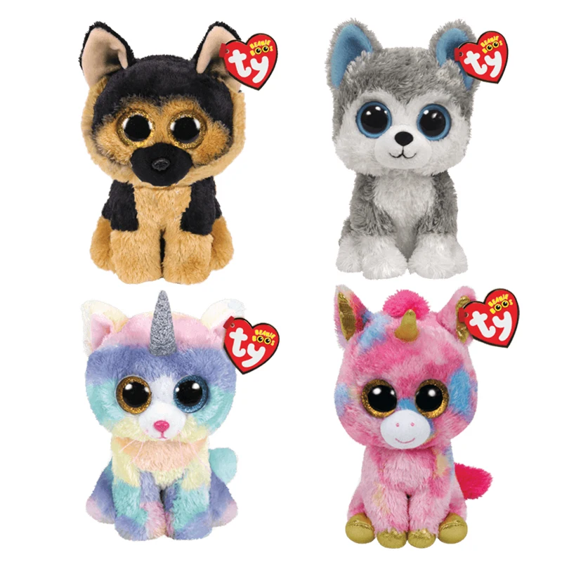 Ty Beanie Boos с большими глазами детские плюшевые игрушки милый и крутой Единорог
