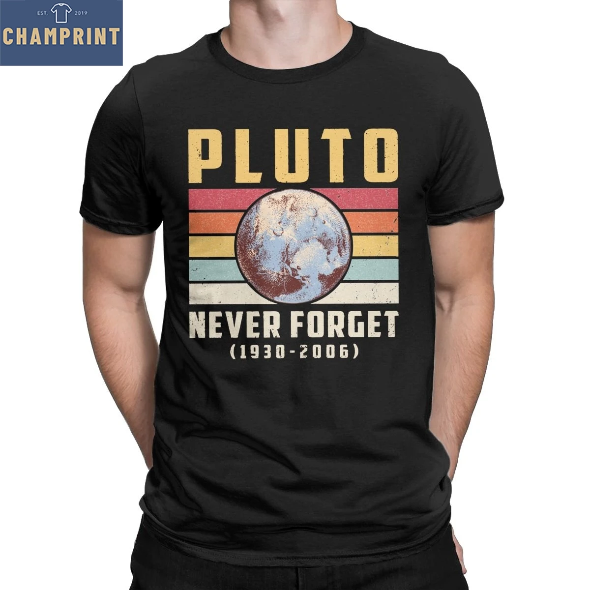Мужская футболка Плутон никогда не забывайте забавные хлопковые футболки для