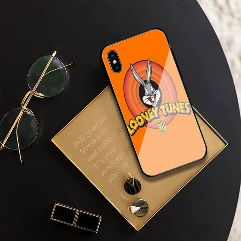 

Bugss Crazy Bunny Phone Case For Iphone 11 Pro XR XS MAX 8 X 7 6S 6 Plus Tempered Glass Cove Fundas