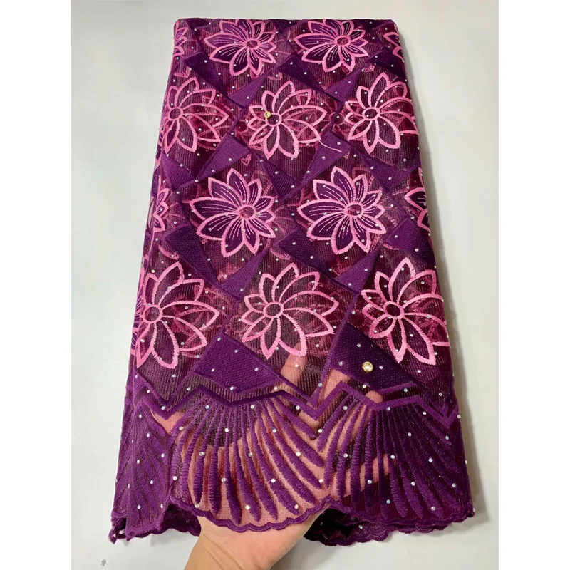 Африканская кружевная ткань высокого качества в нигерийском стиле 5 ярдов