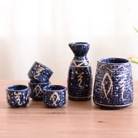 japanese ceramic sake pot cup set alcohol shot glasses warmer bottle wine set hip flask groomsmen gifts timplora home drinkware