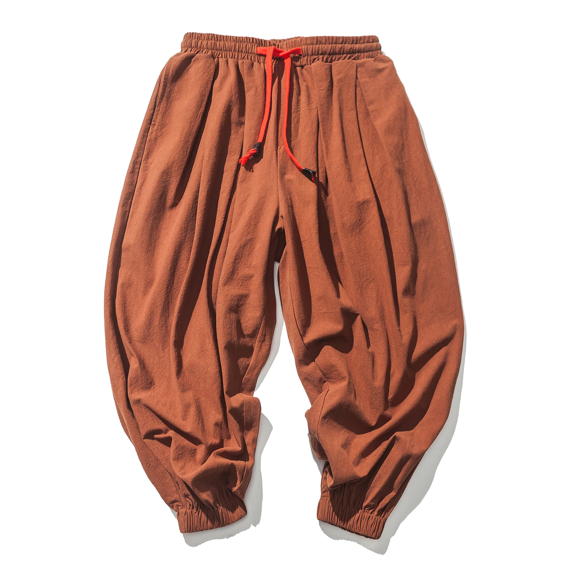 

Casual Men Solid Color Harem Pants Fashion Joker Baggy Wide Leg Trousers Joggers Street Mens Sweatpants Plus Size M-5XL