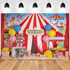 Цирковая фотография праздник Круизная сцена новорожденный День Рождения Декор Дамбо индивидуальный фото Декорация