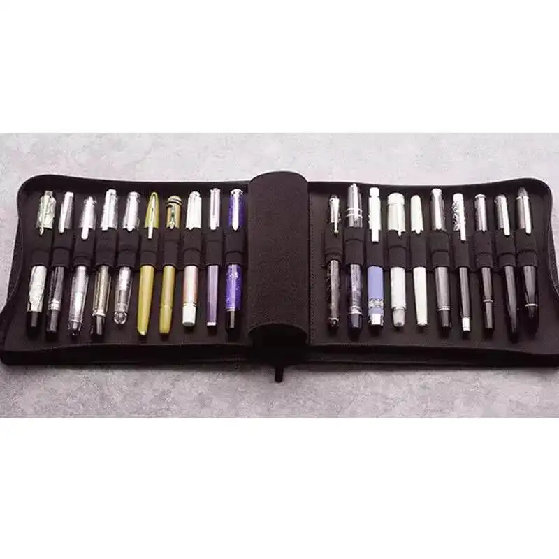 

Kaco pen pouch pen case bag Black Color, Business Style 20 Pen Pockets For Penbbs Hongdian Moonman Delike Office school supplies