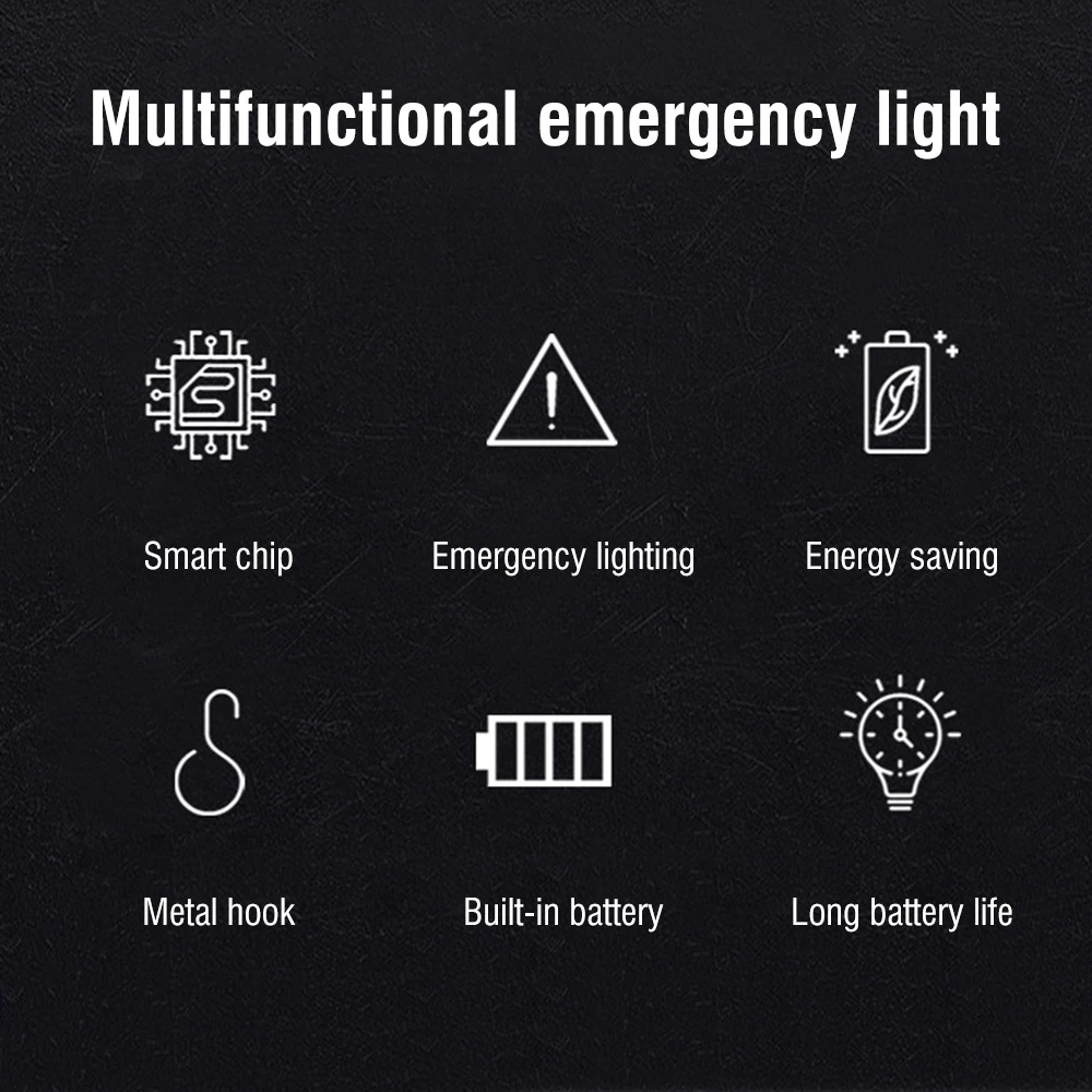 BORUiT Новинка Портативный IPX6 Водонепроницаемый USB Перезаряжаемый аварийный ночной