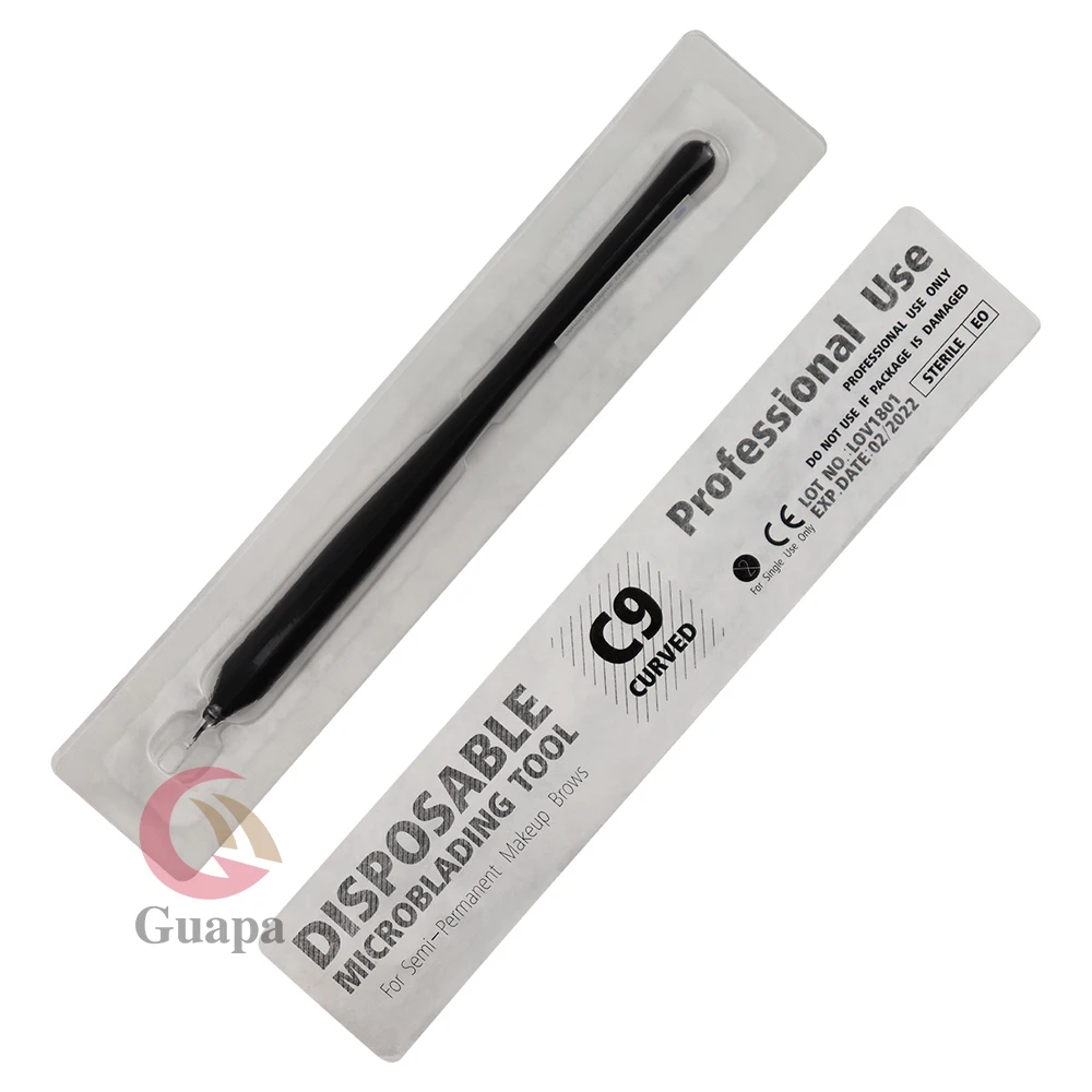 10 шт. Стерильная ручка для микроблейдинга бровей одноразовая ручная тату с