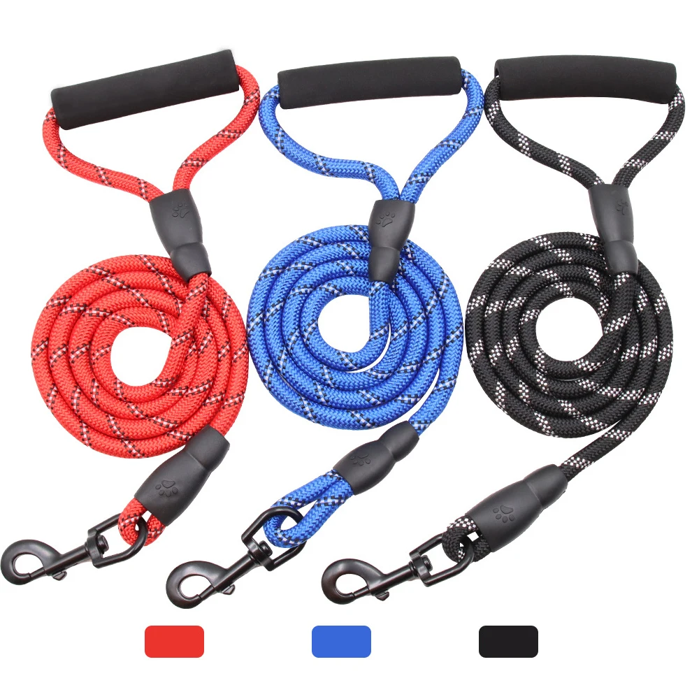 Светоотражающий прочный поводок для собак среднего и крупного размера