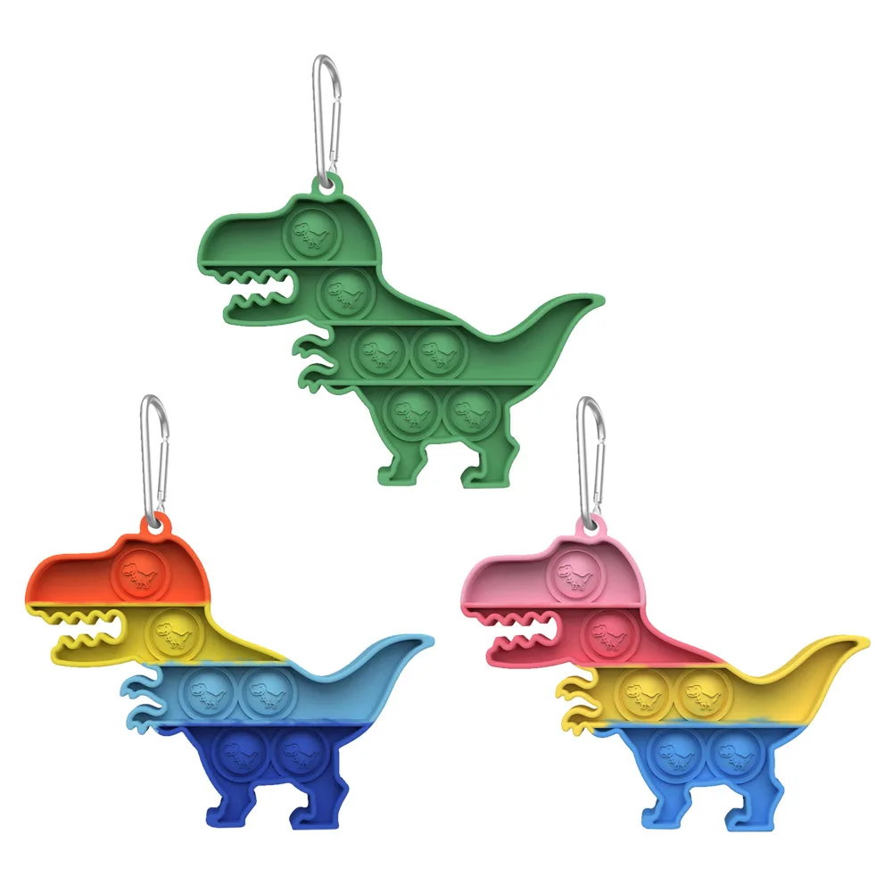 

Dinosaur Pendant Fidget Toys Antistress Set Silicone Push Bubble Fingertip Toys Stress Reliever Adults Children Sensory Toys