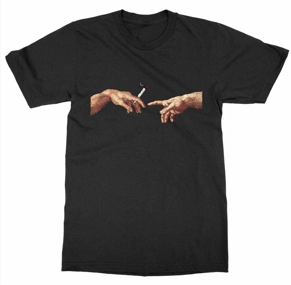 

Finger To Finger Men's Black Large Loose T-shirt