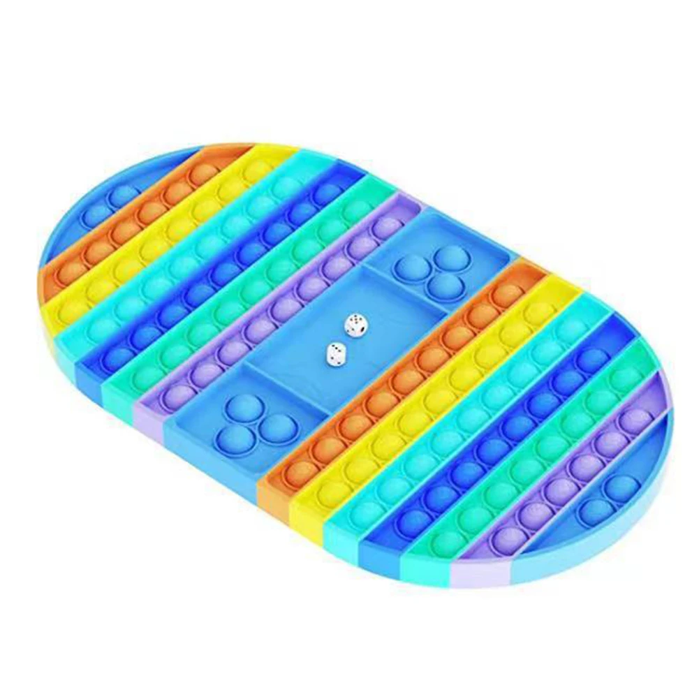 Arco Iris de empuje de Fidget Juguetes | Juguetes Fidget | Fidget juguetes intelectual clave de prensa de tablero de ajedrez Anti-estr&eacute;s chico ancianos sensorial juguete de gran tama&ntilde;o-1