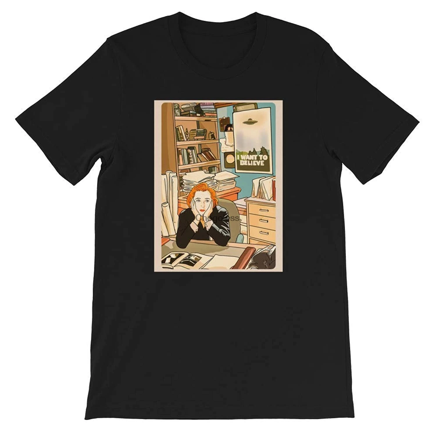 

Skeptical Dana Scully in The Mulder's Office The X Files Gift Adult Male Female Ladies Men Men Women Kids t-Shirt