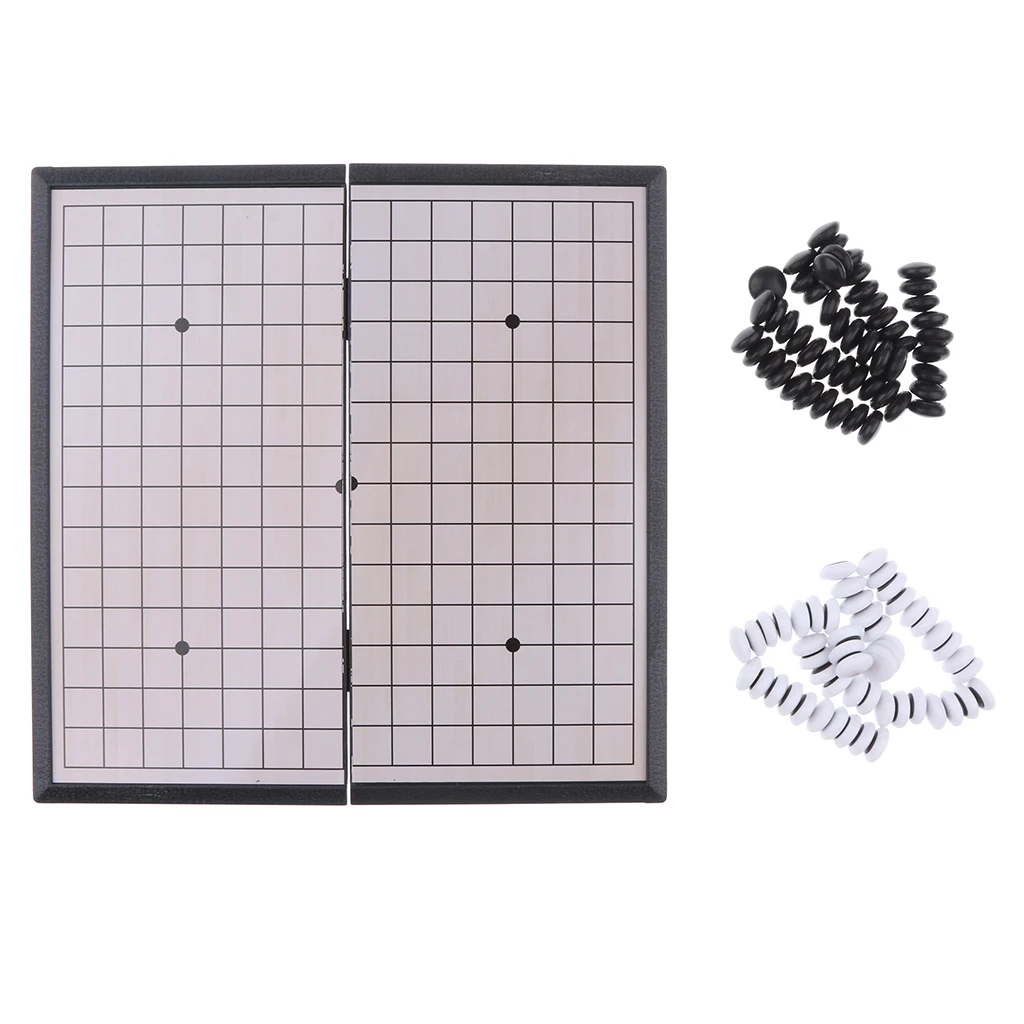 

Folding Chessboard 102PCS Chinese Traditional WeiQi Board Chess Set Play Fun