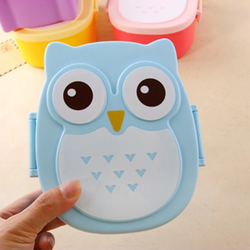 Мультяшный Ланч бокс с совой Портативный японский бенто для детей школьный