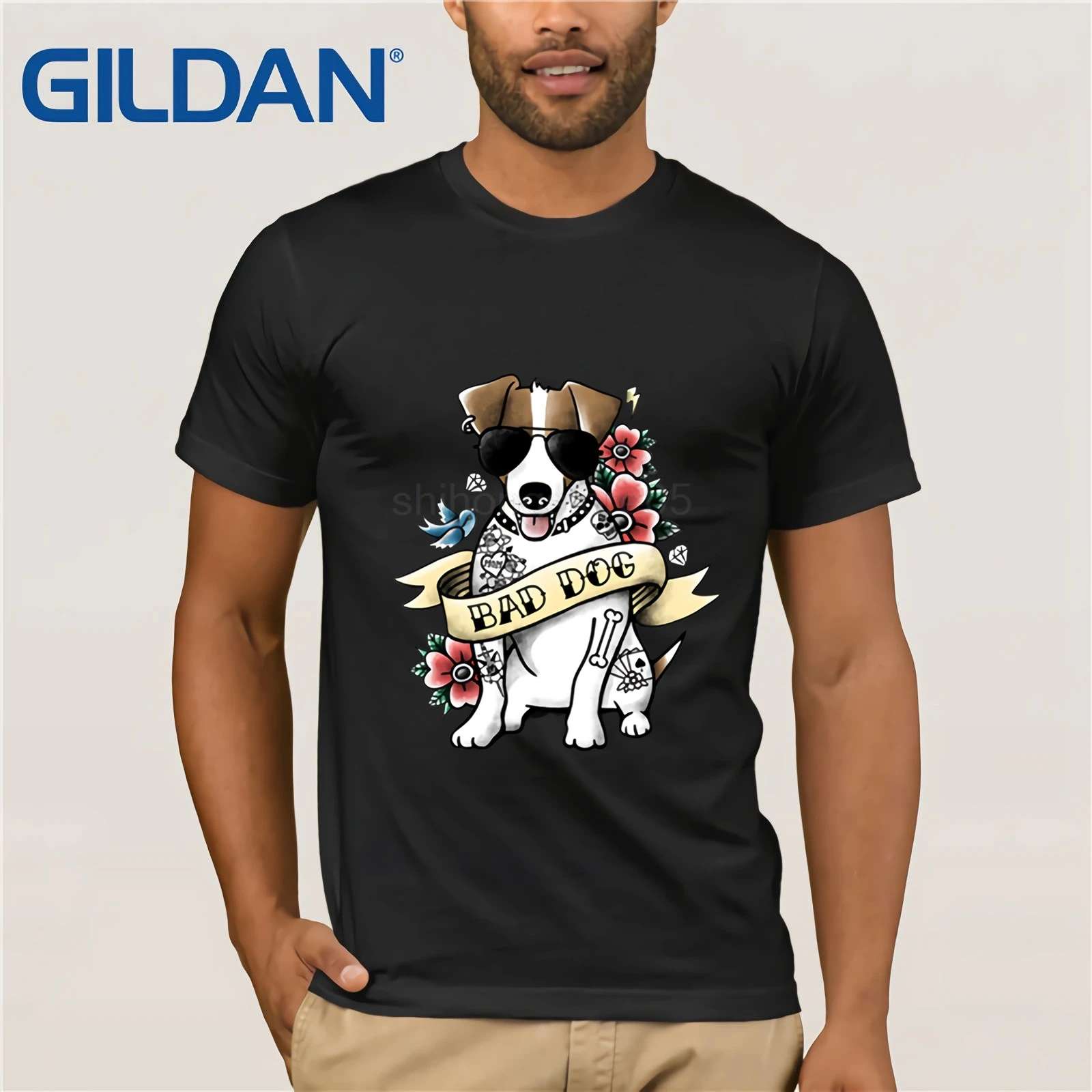 Очаровательные футболки с цветочным узором Jack Russell для мужчин терьер крутая